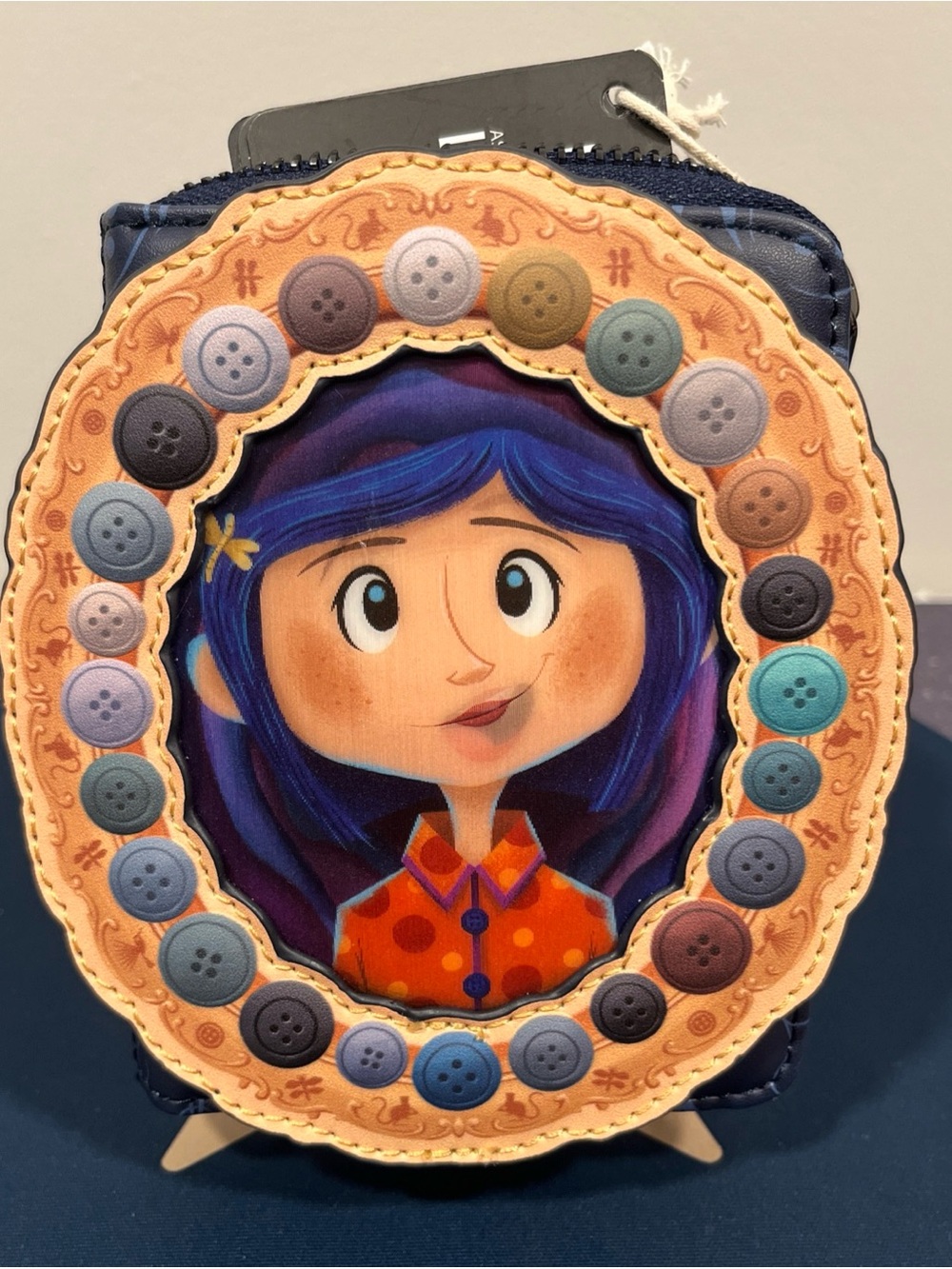 New Loungefly Coraline Portal Button Frame Lenticular Zip Wallet Hardtag (B3)